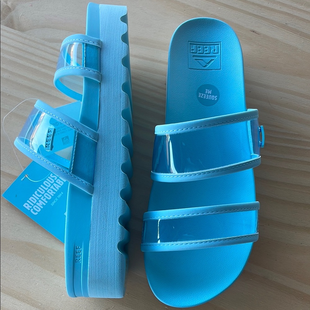 Reef Vibrant Blue Slide Sandals - Picture 10 of 11
